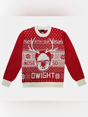 The Office ‘With Your Nose So Dwight' Ugly Christmas Sweater